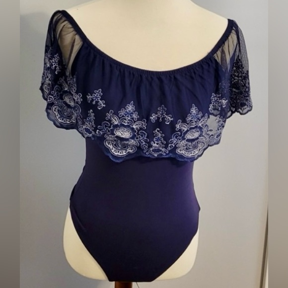 Alya Off the Shoulder Ruffled Bodysuit - Picture 1 of 5